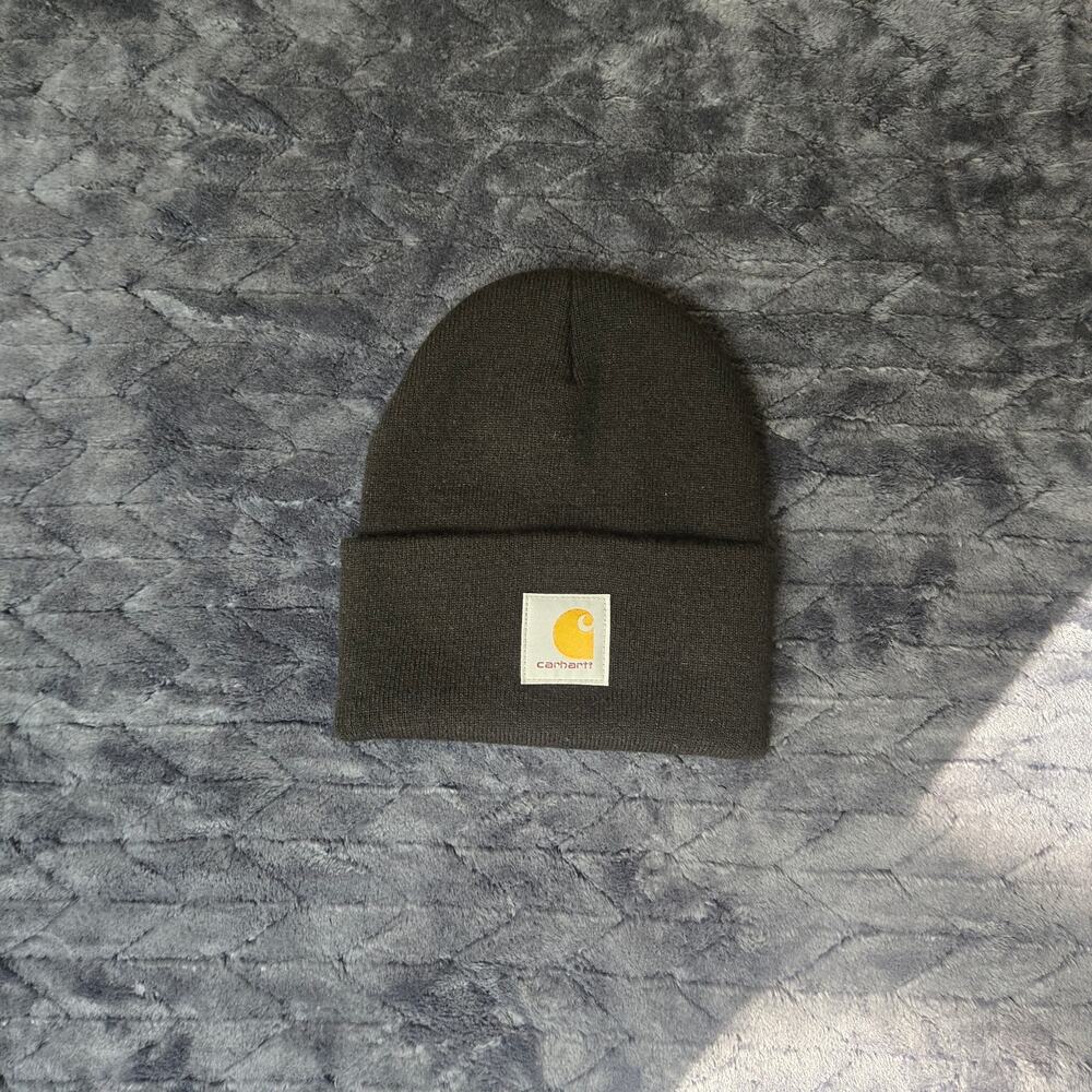 Carhartt Unisex Adult Knit Black Beanie Hat Solid One Size